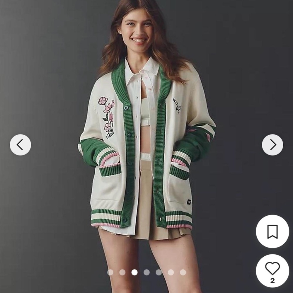 Anthropologie Wild Collective Philadelphia Eagles cardigan
